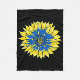 Cobertor De Velo Camisa de girassol da Ucrânia Floral retrô Bandeir