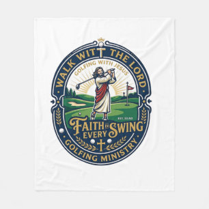 Cobertor De Velo Camisa de golfe de Jesus Design baseado na fé_1