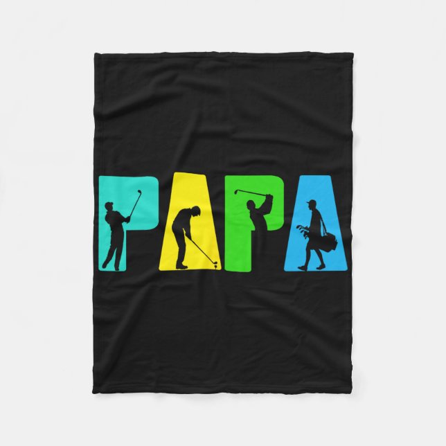 Cobertor De Velo Camisa De Golfe Do Papa Golfer. Presentes De Golfe (Frente)