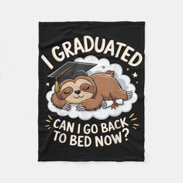 Cobertor De Velo Camisa De Graduação Engraçada - Eu Me Formei. (Frente)