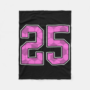 Cobertor De Velo Camisa de Jogador de Futebol Rosa com Número 25