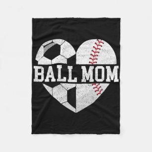 Cobertor De Velo Camisa de Mãe de Bola Coração Engraçado Beisebol F