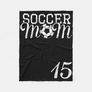 Cobertor De Velo Camisa de Mãe de Futebol Número 15 Jogador Favorit