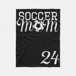Cobertor De Velo Camisa de Mãe de Futebol Número 24 Jogador Favorit