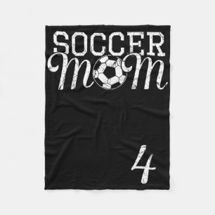 Cobertor De Velo Camisa de Mãe de Futebol Número 4 Jogador Favorito