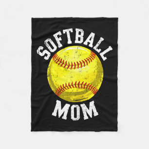 Cobertor De Velo Camisa de Mãe de Softball Mulheres Amante de Softb