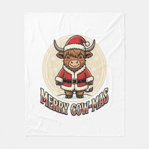 Cobertor De Velo Camisa de Natal de Vaca das Terras Altas Feliz Vac