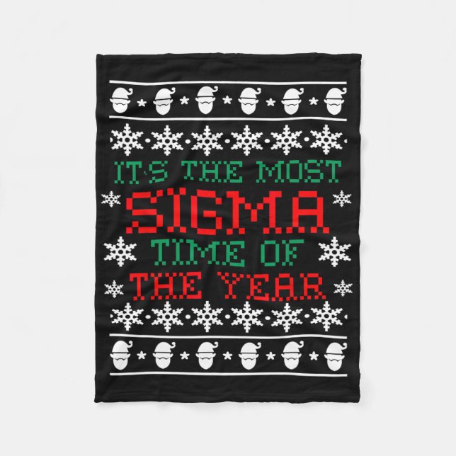 Cobertor De Velo Camisa de Natal Sigma Feia Mais Sigma Tempo Do  (Frente)