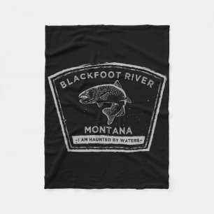 Cobertor De Velo Camisa de pesca com mosca do rio Blackfoot Montana