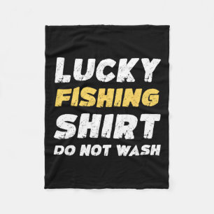 Cobertor De Velo Camisa De Pesca De Sorte Engraçada Não Lavar