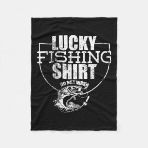 Cobertor De Velo Camisa De Pesca Sortuda Não Lave Quitação Engraçad
