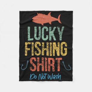 Cobertor De Velo Camisa de Pesca Sortuda Vintage Retro Engraçada Nã
