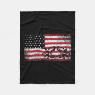 Cobertor De Velo Camisa de Pescador Bandeira Americana 4 de Julho T