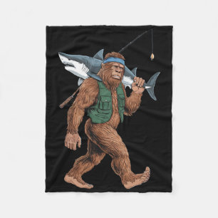 Cobertor De Velo Camisa de Pescador Bigfoot - Sasquatch Engraçado C
