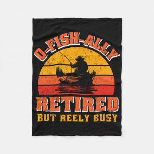 Cobertor De Velo Camisa de pescador engraçado aposentado O-fish-all