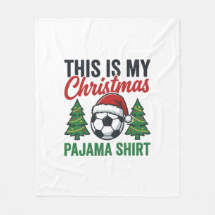 Cobertor De Velo Camisa de pijama de Natal de futebol