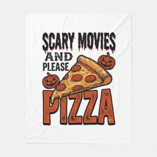Cobertor De Velo Camisa de Pizza de Terror para Fãs de Noite de Fil