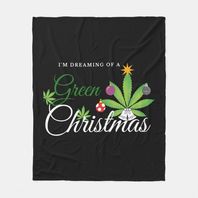 Cobertor De Velo Camisa de Semana Verde de Natal (Frente)