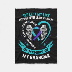 Cobertor De Velo Camisa de Sensibilização do Suicídio Roxo Teal
