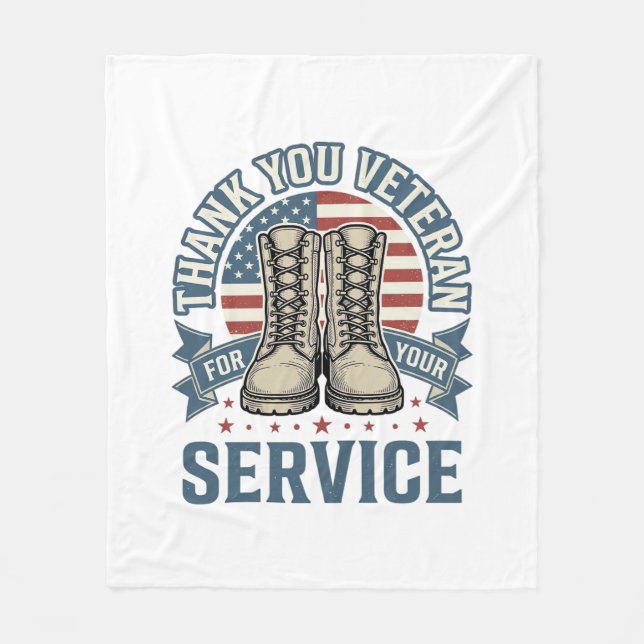 Cobertor De Velo Camisa de Serviço de Botas Patrióticas para Vetera (Frente)