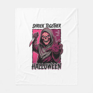 Cobertor De Velo Camisa de Terror Vintage com Slasher Gravado Hallo