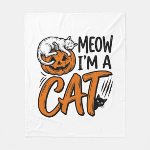 Cobertor De Velo Camisa de tipografia de abóbora de gato de Hallowe
