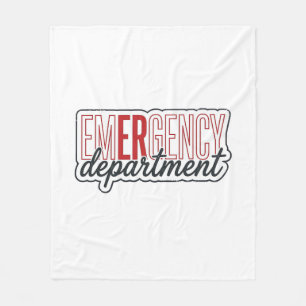 Cobertor De Velo Camisa de tipografia do departamento de emergência