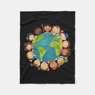 Cobertor De Velo Camisa do Dia da Terra Fofo Crianças Meninos Toddl
