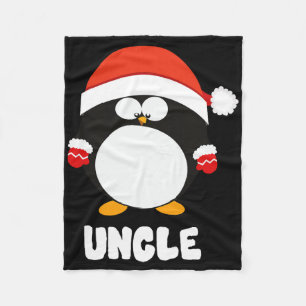 Cobertor De Velo Camisa do Papai Noel do Natal do Tio Pinguim Famíl