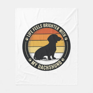 Cobertor De Velo Camisa do Pôr do Sol Dachshund Design Vintage Aman