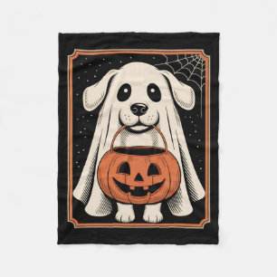 Cobertor De Velo Camisa engraçada de cachorro fantasma de Halloween
