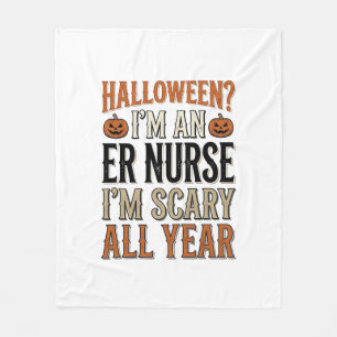 Cobertor De Velo Camisa Engraçada de Enfermeira de PS de Halloween 