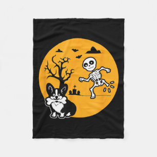 Cobertor De Velo Camisa engraçada de esqueleto para amantes de cães