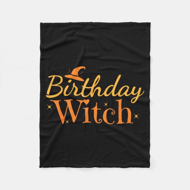 Cobertor De Velo Camisa engraçada de Halloween de bruxa de aniversá (Frente)