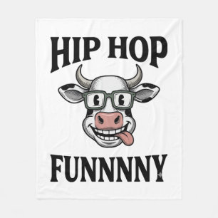 Cobertor De Velo Camisa engraçada de Hip Hop Cow Vintage Engraving