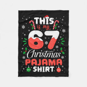 Cobertor De Velo Camisa engraçada de pijama de Natal 67 Seis Sete M