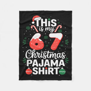 Cobertor De Velo Camisa engraçada de pijama de Natal 67 Six Seven M