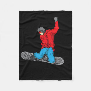 Cobertor De Velo Camisa Engraçada De Snowboard - Borda De Neve - Pá