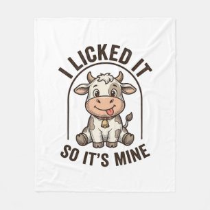 Cobertor De Velo Camisa engraçada Eu Lambei Vaca Design de Fazenda