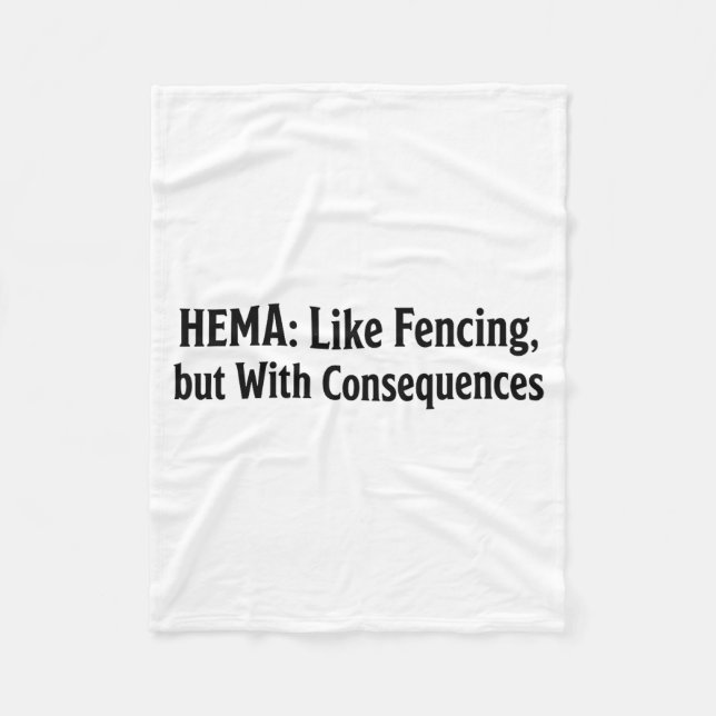 Cobertor De Velo Camisa engraçada Hema - Como esgrima, mas com cons (Frente)