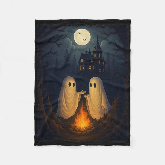 Cobertor De Velo Camisa Fantasma de Campfire (Frente)