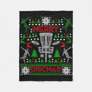 Cobertor De Velo Camisa Feia de Natal Merry Discmas Disc Golf Par