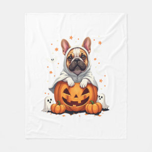 Cobertor De Velo Camisa Feminina Bulldog Inglês Engraçado Fantasma