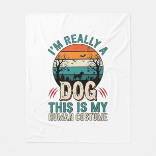 Cobertor De Velo Camisa Funny Dog Human Costume Vintage Halloween_1