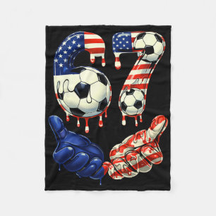 Cobertor De Velo Camisa Funny Soccer 67 Meme Para Meninos Crianças