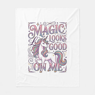 Cobertor De Velo Camisa Gráfica da Moda Magia de Unicórnio Fica Bem
