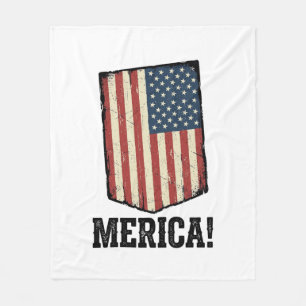 Cobertor De Velo Camisa Gráfica Patriótica Vintage Merica Flag_1