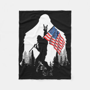Cobertor De Velo Camisa Grande Pé - Bandeira Americana Bigfoot Sasq