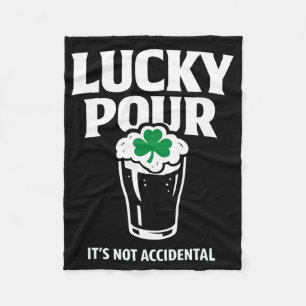 Cobertor De Velo Camisa Lucky Pour Engraçada Bebendo no Dia de São