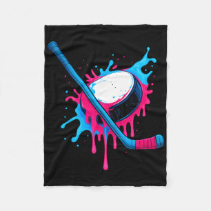 Cobertor De Velo Camisa Masculina de Hockey e Puck de Sorvete Drip